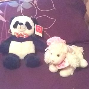 Vintage Plush Bear & Poodle